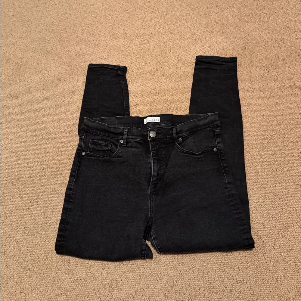 LOFT Black Denim Skinny Pants